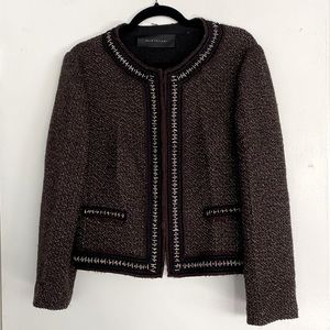 Elie Tahari Brown Beige Blazer